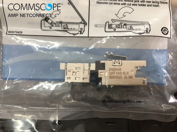 Thanh đấu nối, patch panel AMP/Commscope CAT6A 24 cổng (760237040 | 2153449-4)